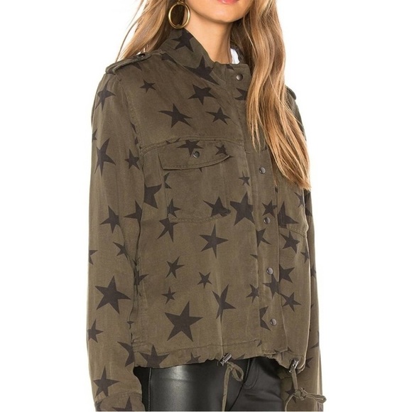 RAILS Collins Sage Green with Black Stars Military Utility Jacket Sz XS NEW - Picture 3 of 16